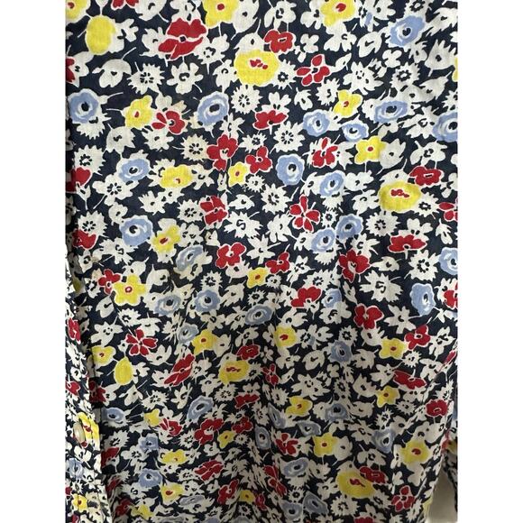 LAUREN RALPH LAUREN Cotton Collared Blouse Floral Button-Down 3/4 Sleeves XL - Picture 2 of 5